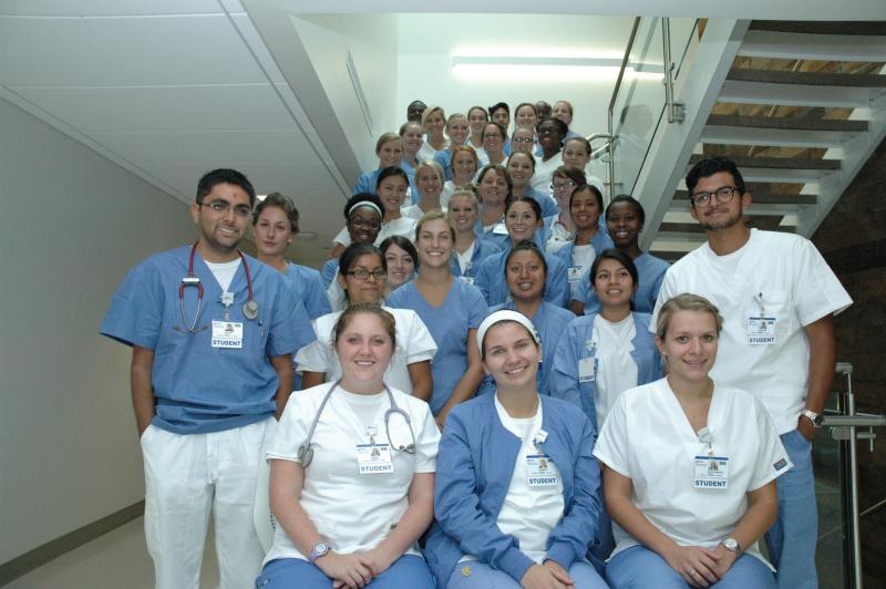 Students of Class of 2018 began their studies in August and recently toured Beebe Healthcare’s Medical Center in Lewes and became familiar with each of the nursing units. Here, they regrouped at the School at the end of the day. Pictured, left to right, Back Row: Jessica DeFilippis, Errol Watson, Colleen Lyons, Sarah McCullough, Michaela Trice, Hannah Remo, James Hagen, Charmaine Ferebee, Makenzie Lee, Yaw Amo-Mensah, Elisha Brown, and Bethany Jones. Fourth Row: Lili Cooney, Shannon Hill, Demi Edwards, Emily Thompson, Cara Melendez, Amber Wharton, Chelsea Lehrer, and Bethany Harris. Third Row: Simone Wilson, Whitney Toadvine, Alexandra Rizzo, Lesley Temaj-Jiguan and Kayla Duffie. Second Row: Akash Patel, Alexis Bendyna, Doris Chavez-Ramirez, Rebecca Tillman, Angela Glysteen, Jenifer Perez, Janet Herandez and Landon Gehman. Front Row: Sarah McMillan,Hannah Powers, and Alexandra Myers. Students